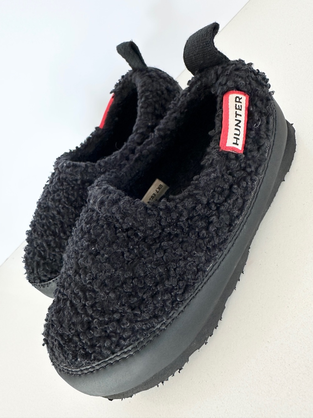 Hunter Little Kids Sherpa Slippers Size 8 Boy 9 Girl